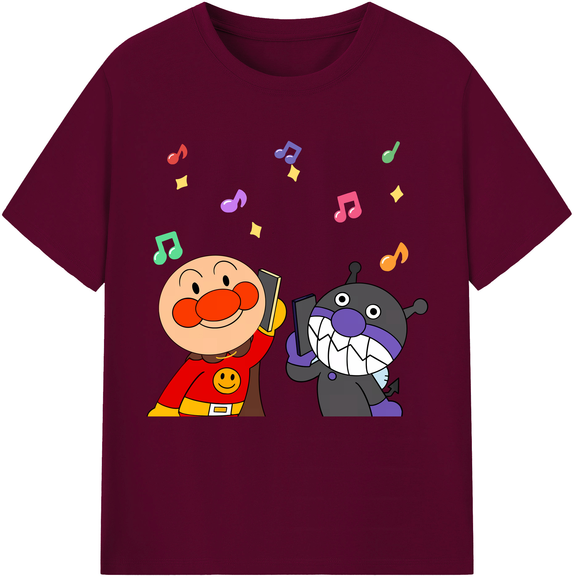 （画像用） アンパンマン Anpanman レディースカジュアルプリントTシャツ（綿100％）